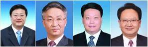 △ 從左至右：陳吉寧、張國(guó)清、唐一軍、景俊海。